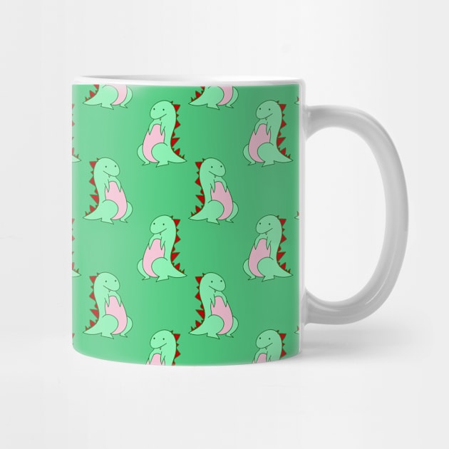 Green Dino Pattern by saradaboru